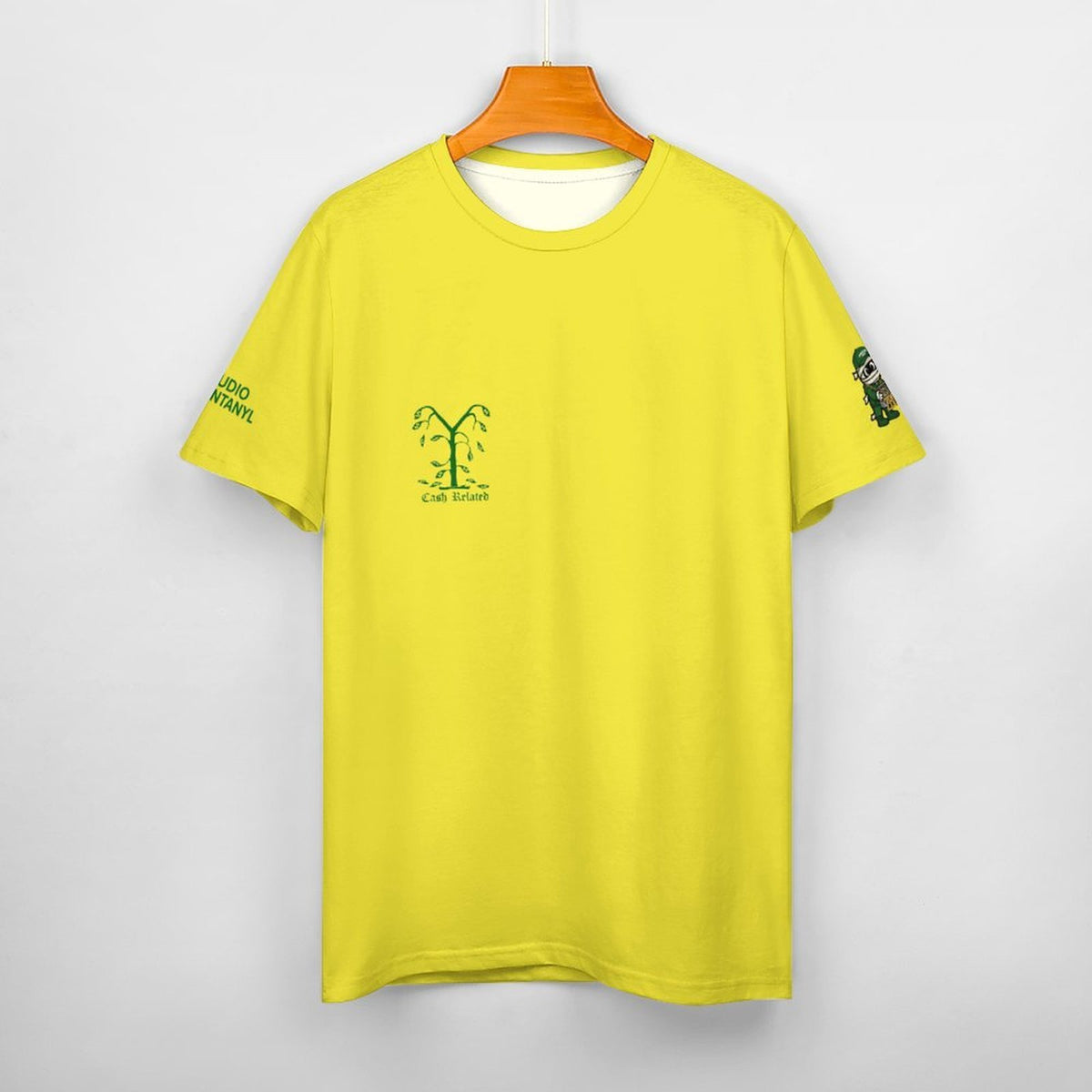 Social Club Cash related Cotton T-Shirt Yellow