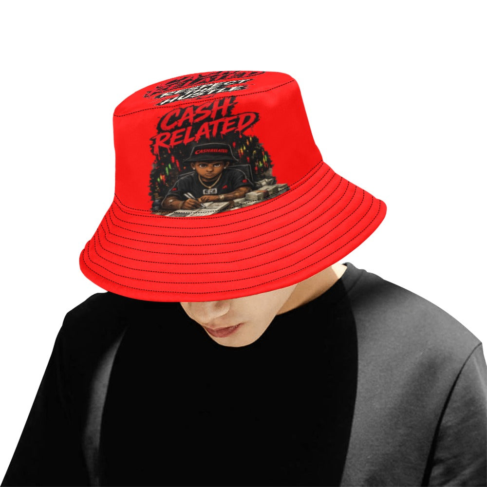 Ecocomics Cash Related Bucket Hats Red