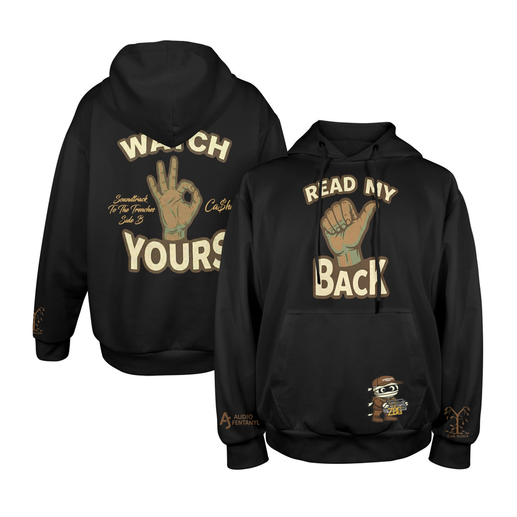 Read My Back Hoodie Black & Brown