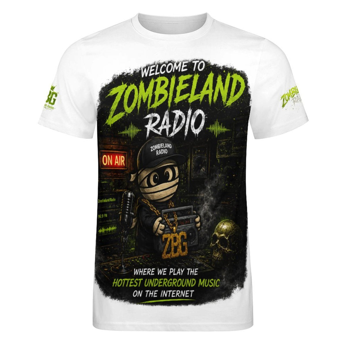Welcome To Zombieland Radio Cotton T-Shirt White