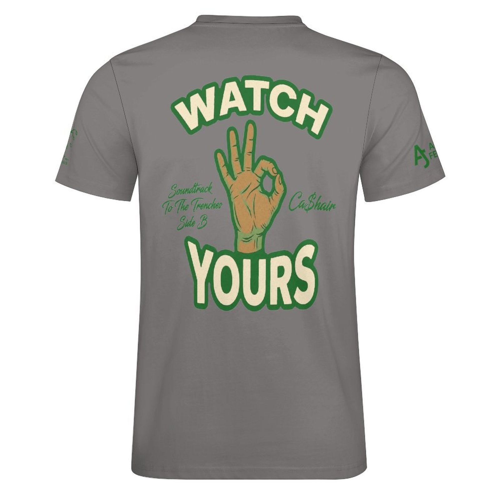 Read My Back Cotton T-Shirt Grey & Green