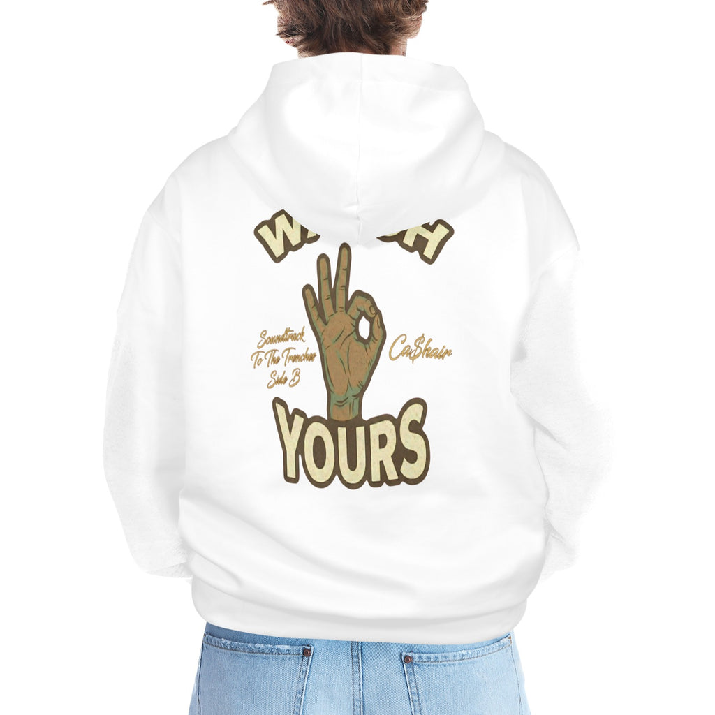 Read My Back Hoodie White & Brown