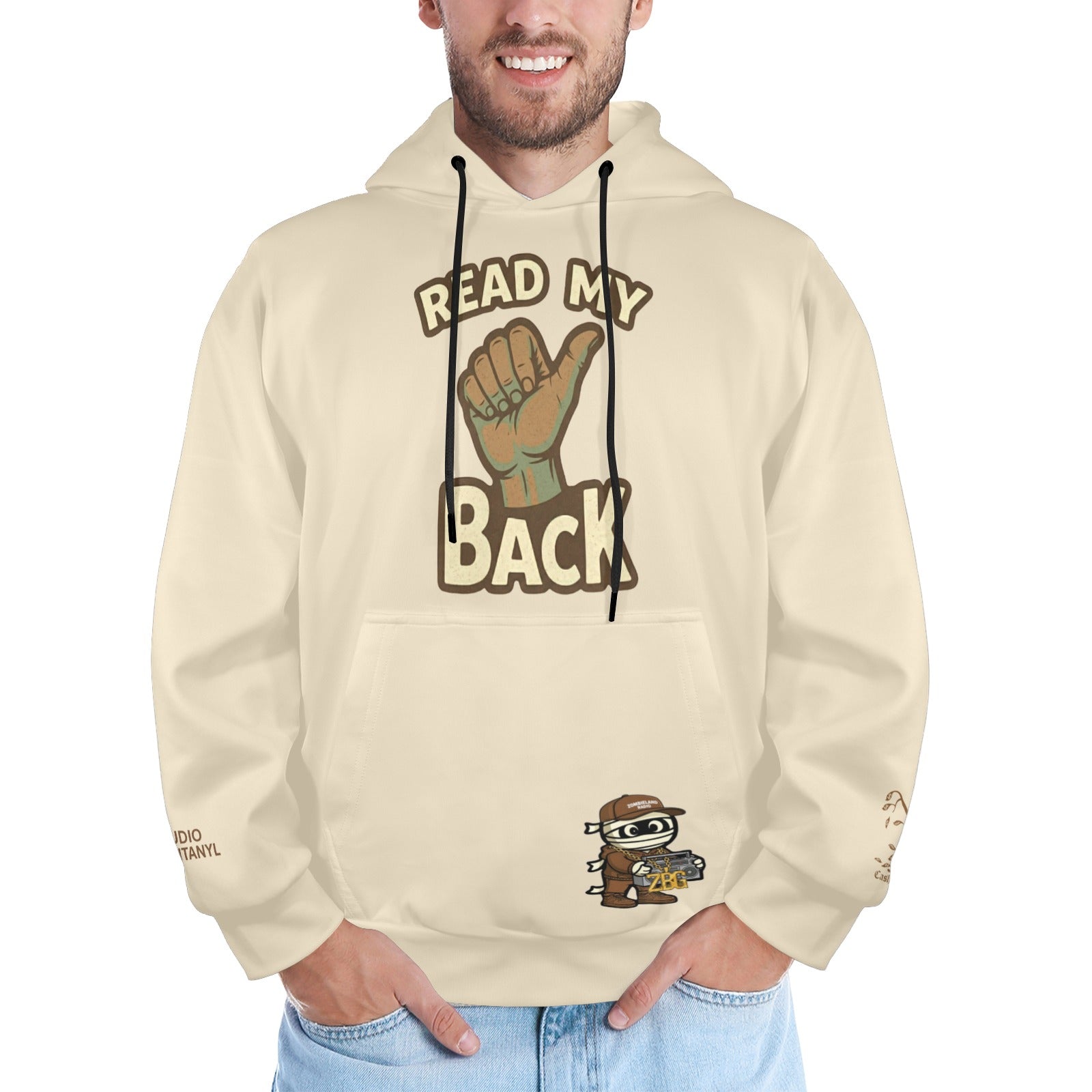 Read My Back Hoodie Tan & Brown