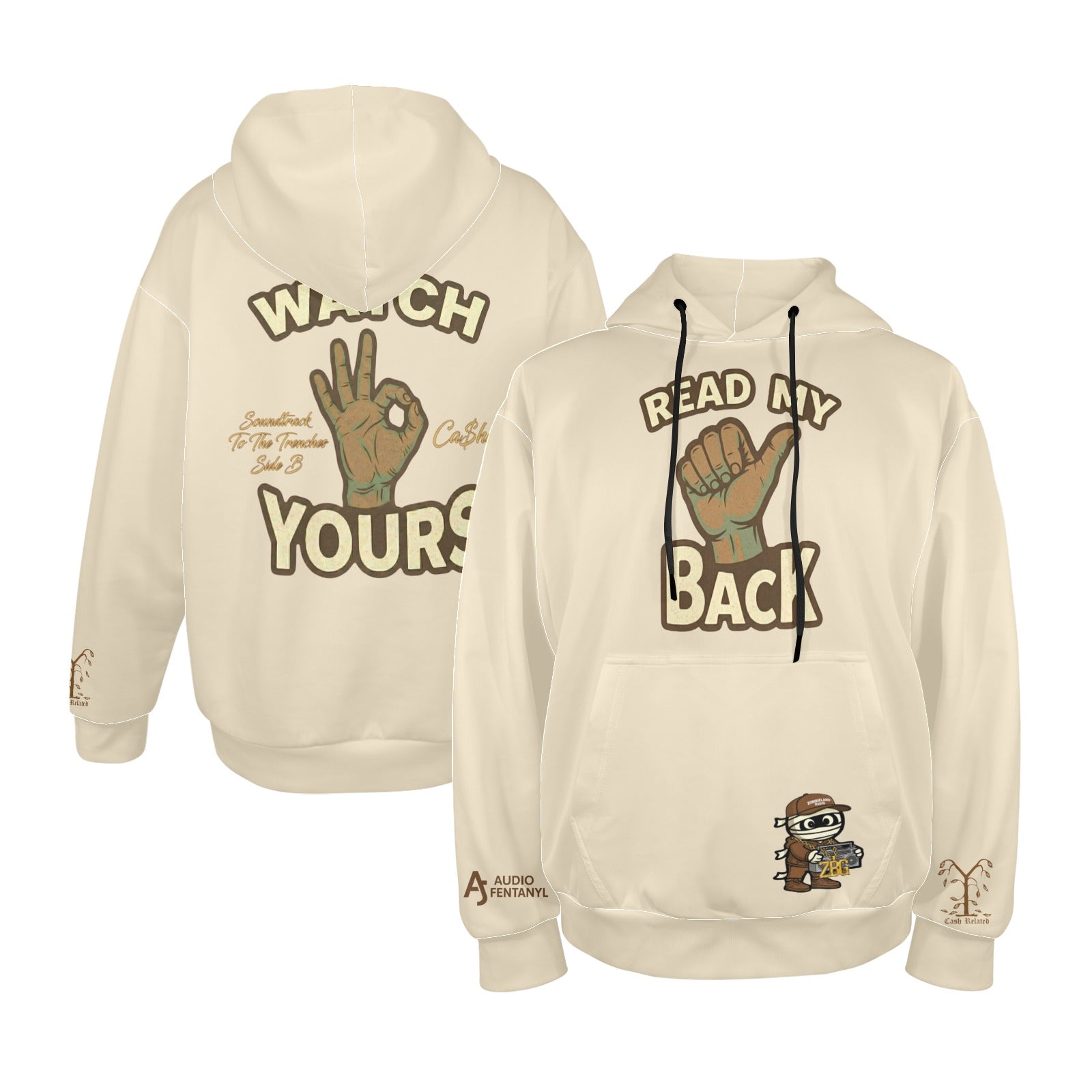Read My Back Hoodie Tan & Brown