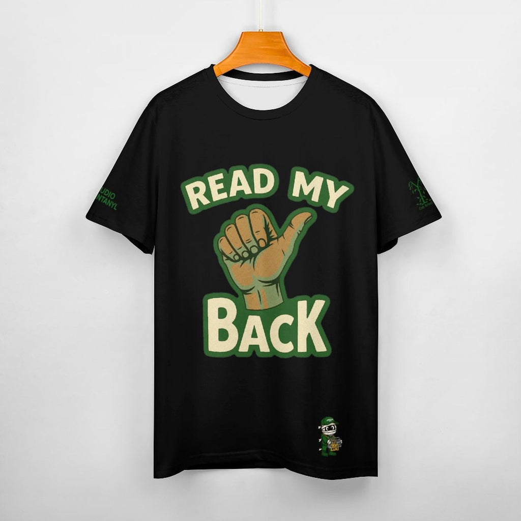 Read My Back Cotton T-Shirt Black & Green