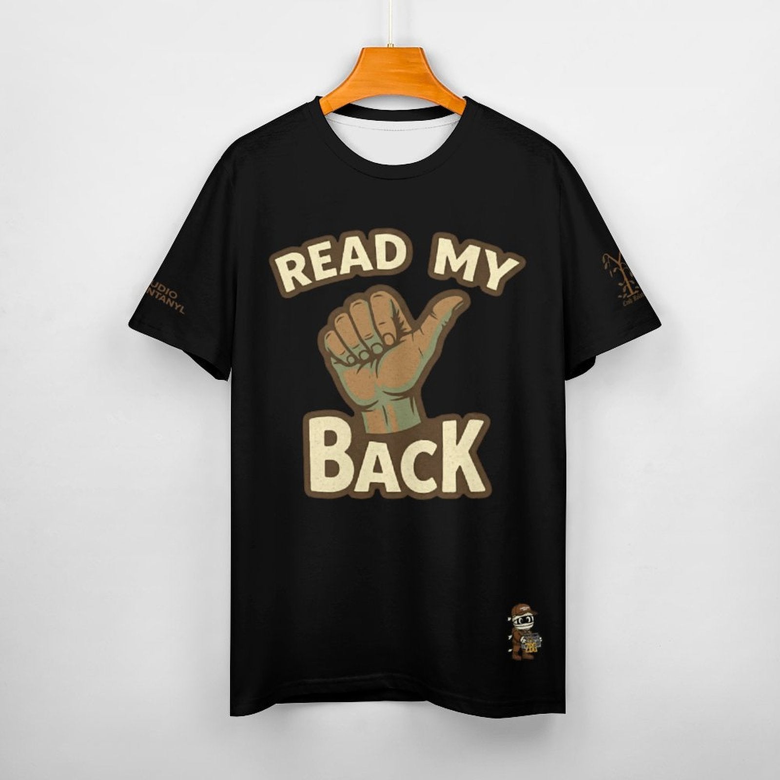 Read My Back Cotton T-Shirt Black and Brown