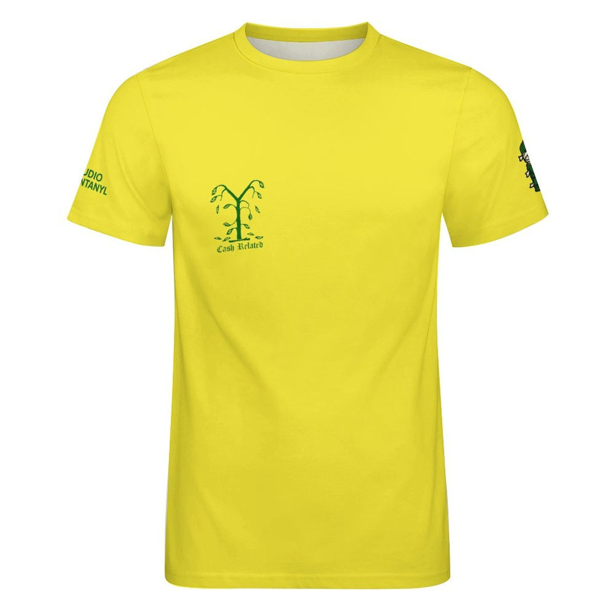 Social Club Cash related Cotton T-Shirt Yellow