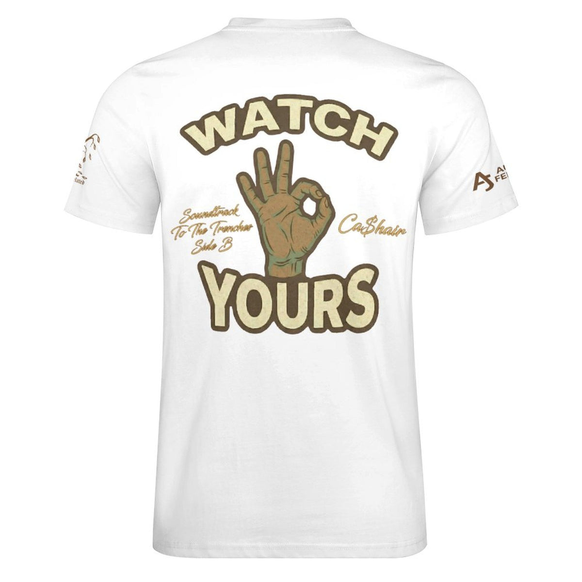 Read My Back Cotton T-Shirt White & Brown