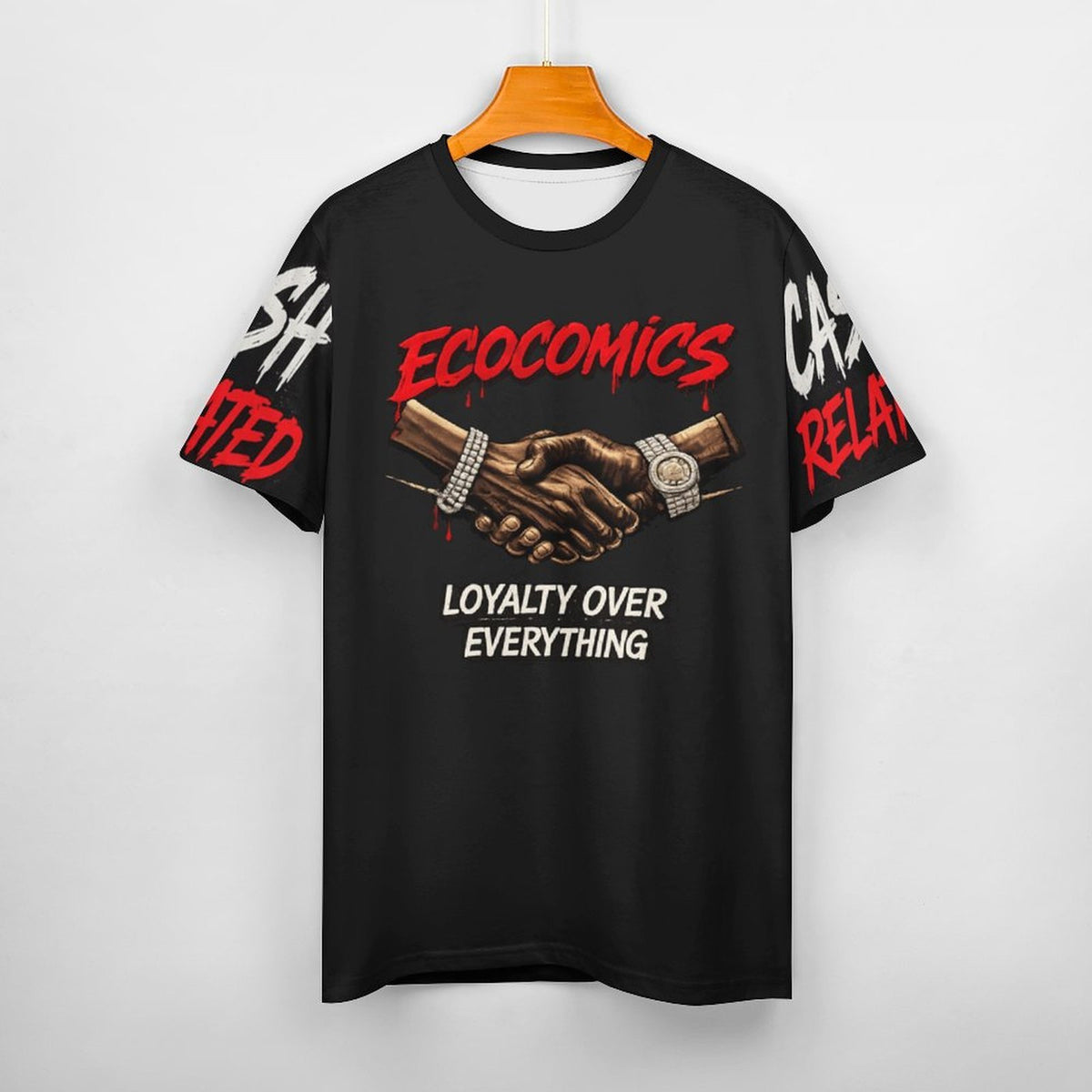 Ecocomics Cash Related Cotton T-Shirt Black