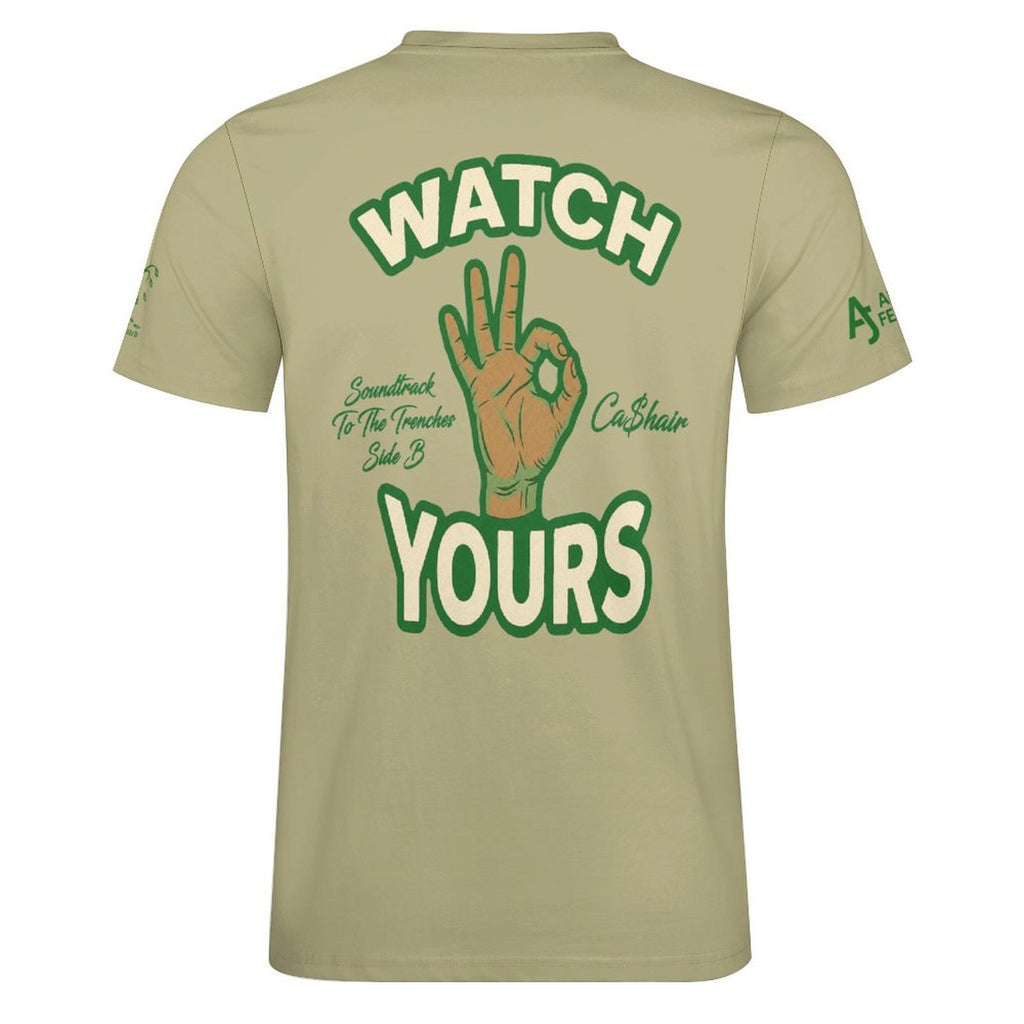 Read My Back Cotton T-Shirt Tan & Green