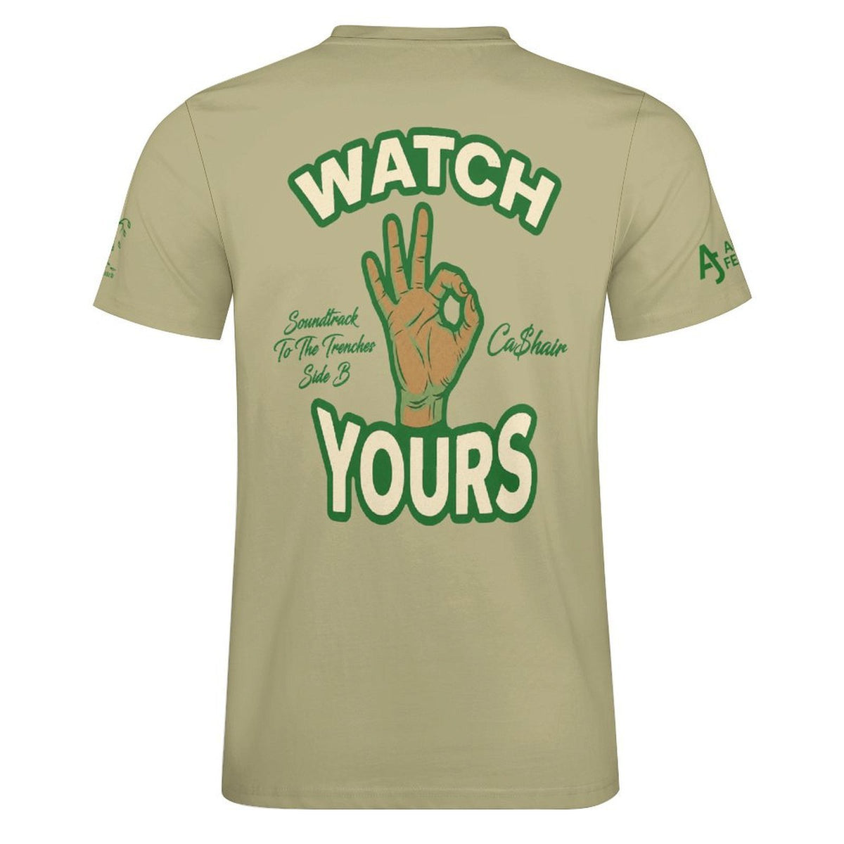 Read My Back Cotton T-Shirt Tan & Green