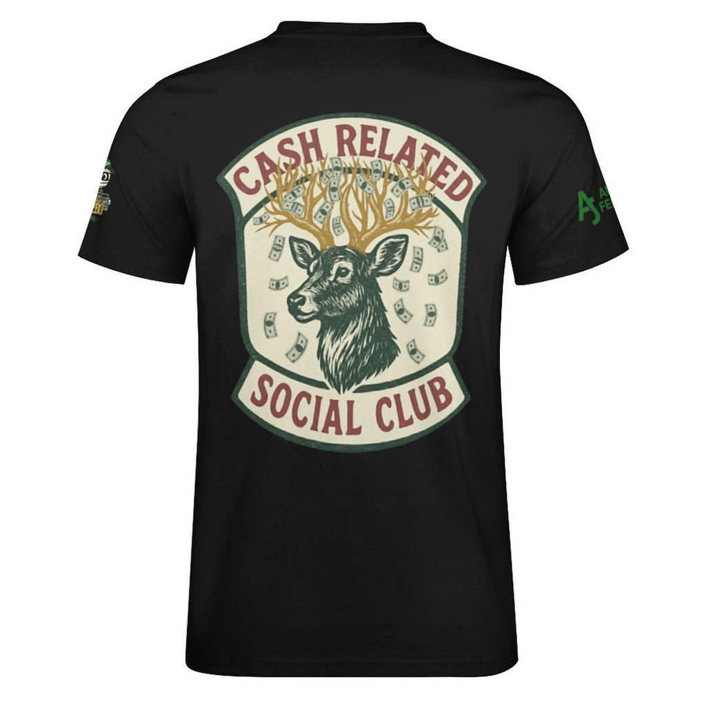 Social Club Cash Related Cotton T-Shirt Black