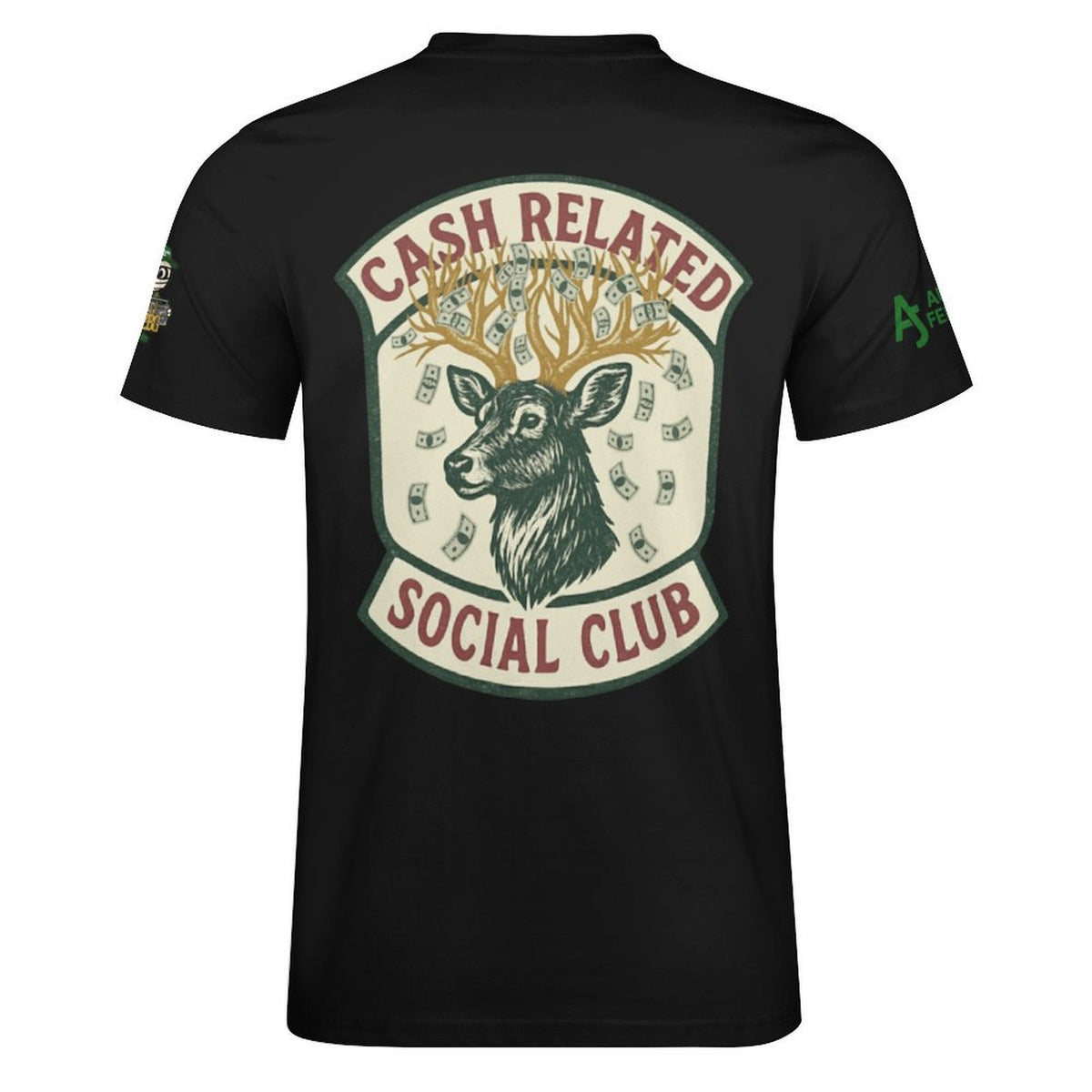 Social Club Cash Related Cotton T-Shirt Black