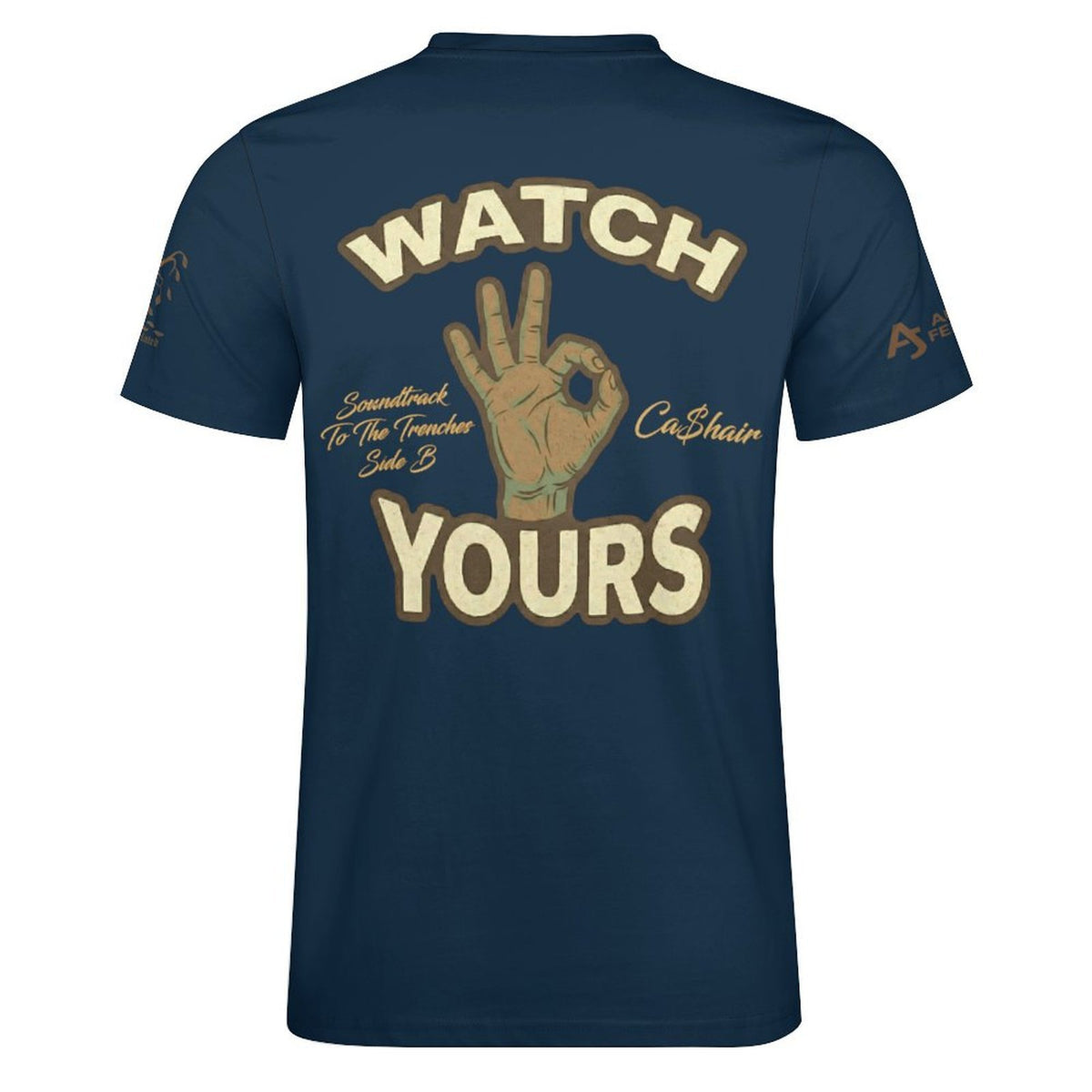 Read My Back Cotton T-Shirt Blue & Brown