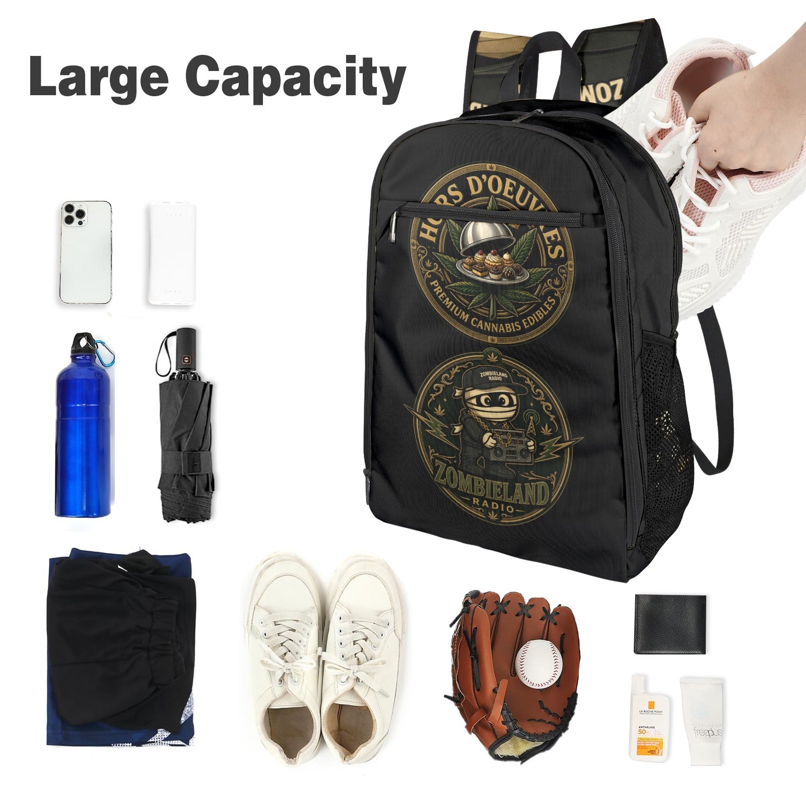 Hors-D'oeuvres Bookbag Black