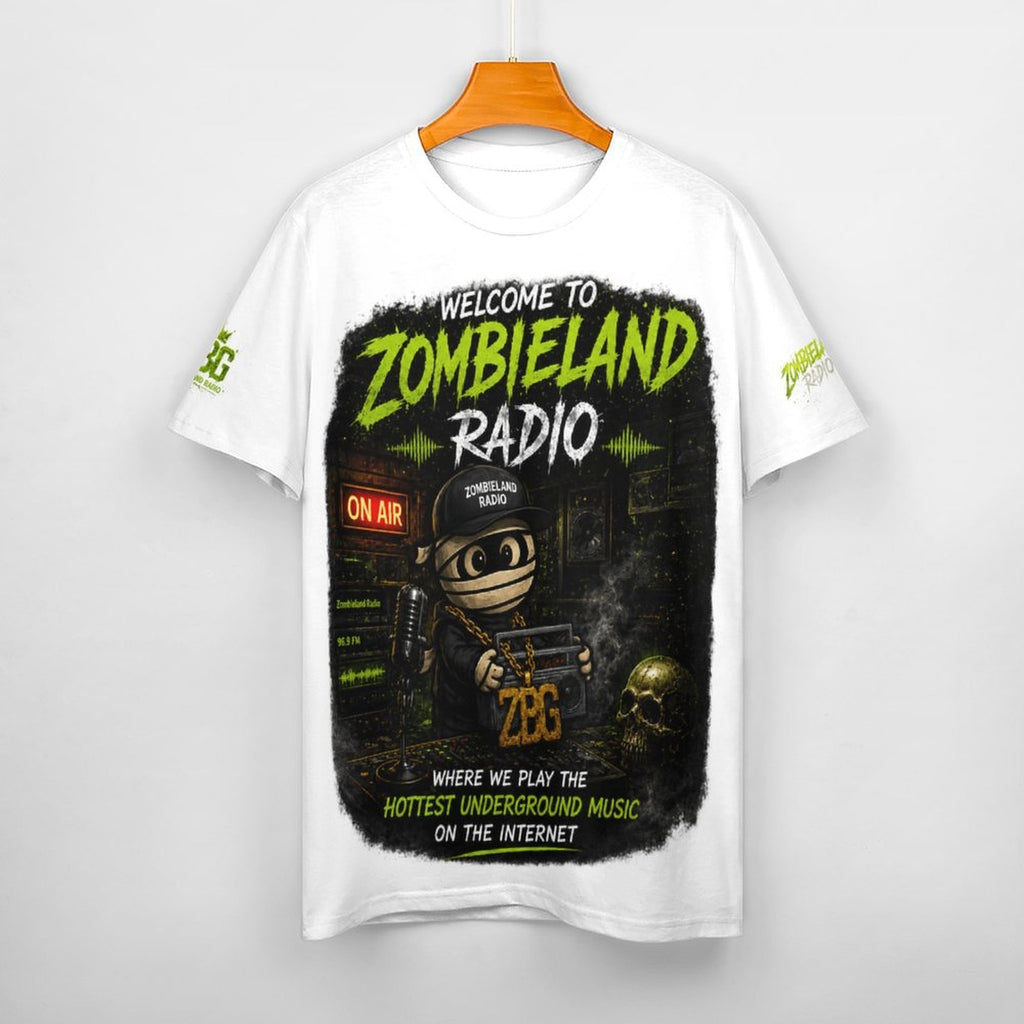 Welcome To Zombieland Radio Cotton T-Shirt White