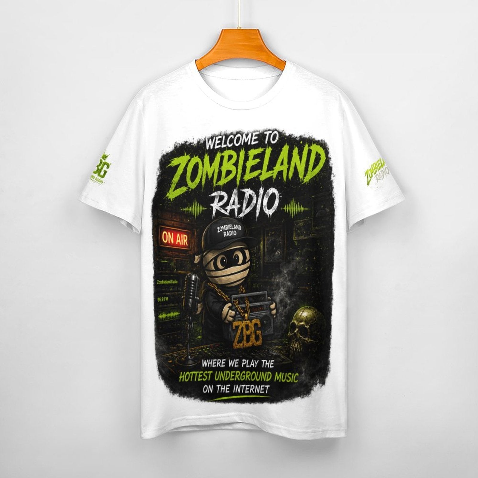 Welcome To Zombieland Radio Cotton T-Shirt White
