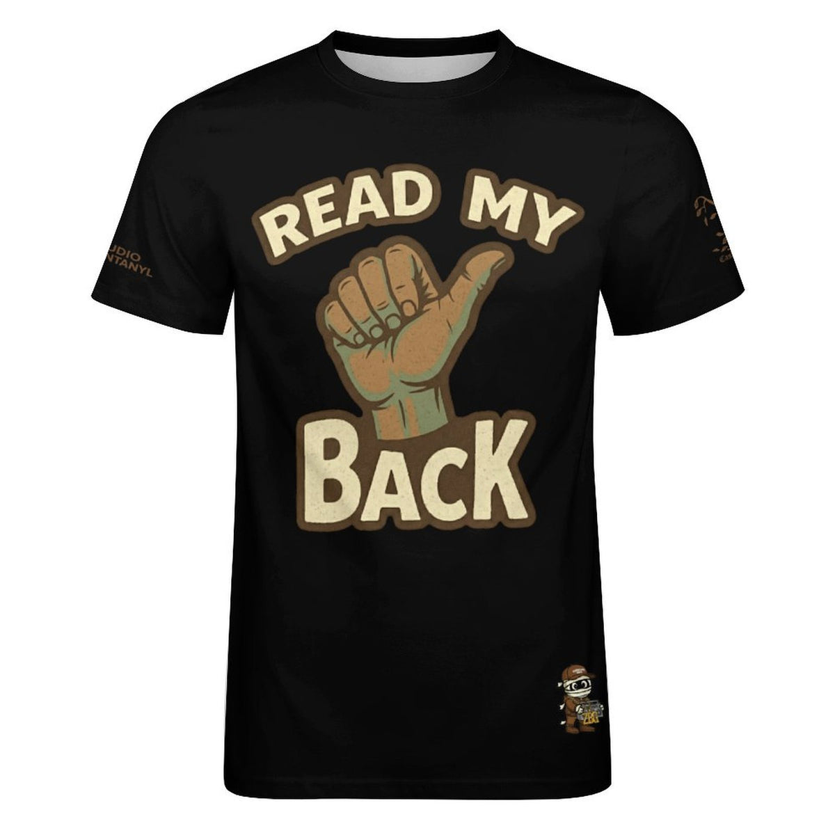 Read My Back Cotton T-Shirt Black and Brown