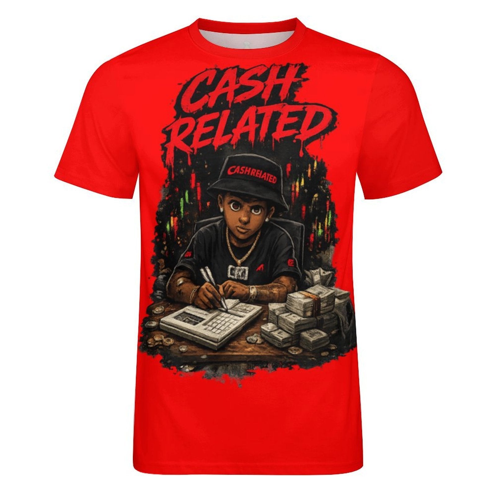 Ecocomics Cash Related Cotton T-Shirt Red