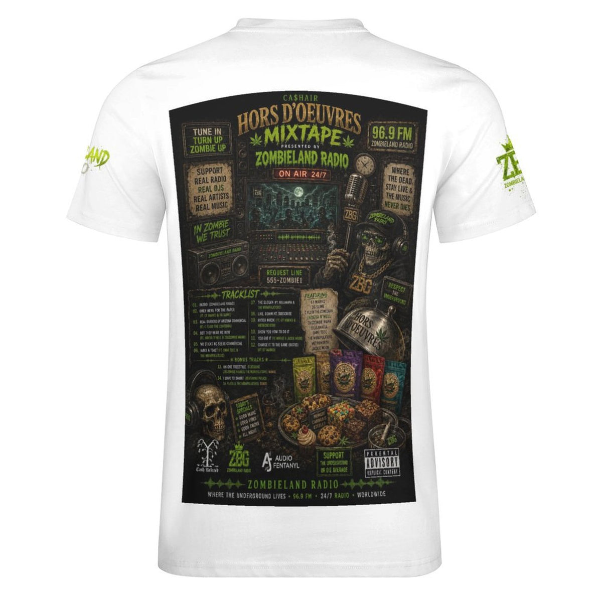 Welcome To Zombieland Radio Cotton T-Shirt White