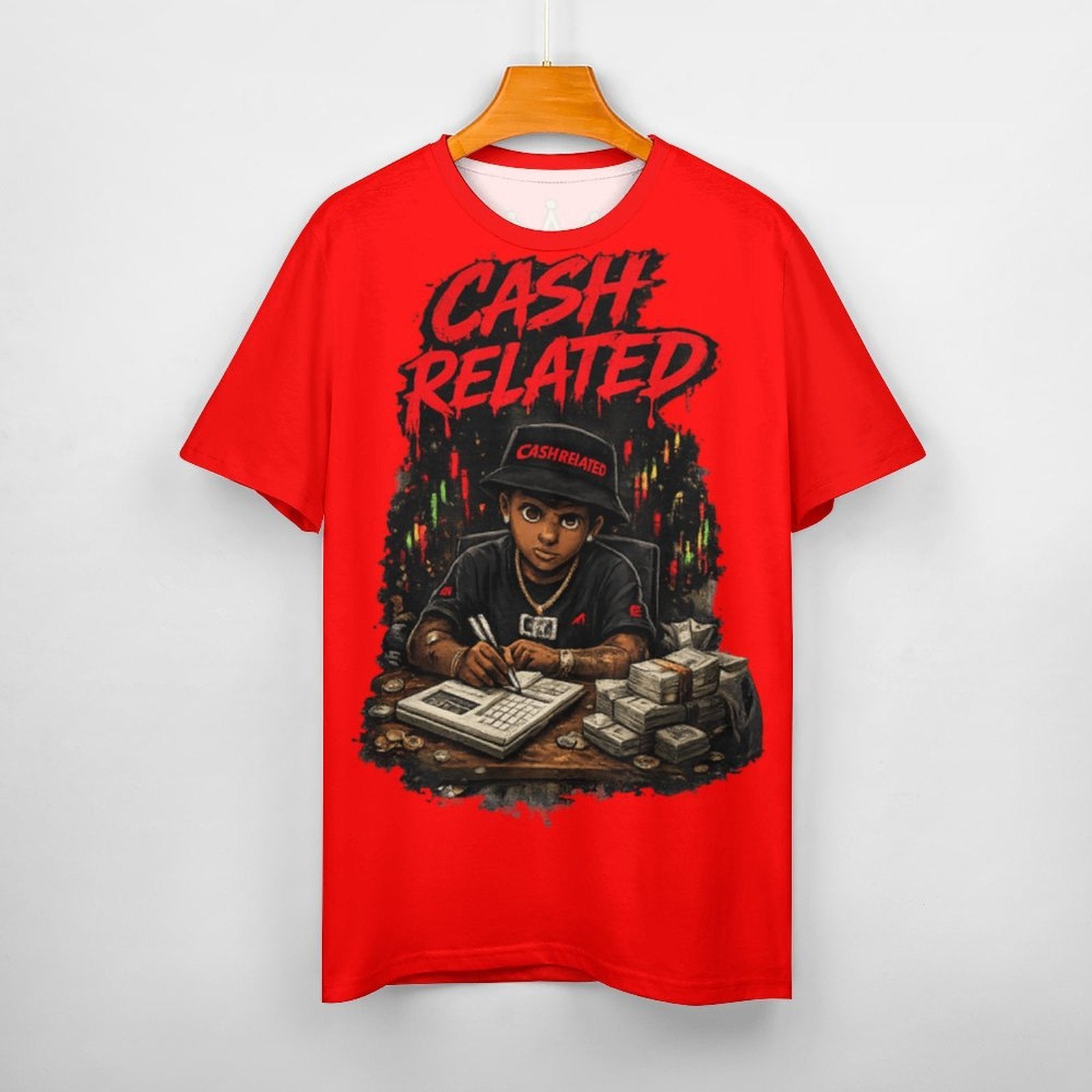 Ecocomics Cash Related Cotton T-Shirt Red