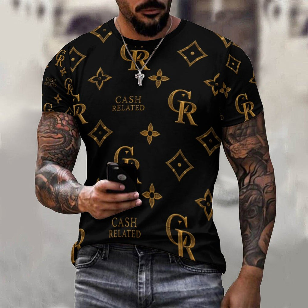 Cash Related Diamonds  Cotton T-Shirt Black