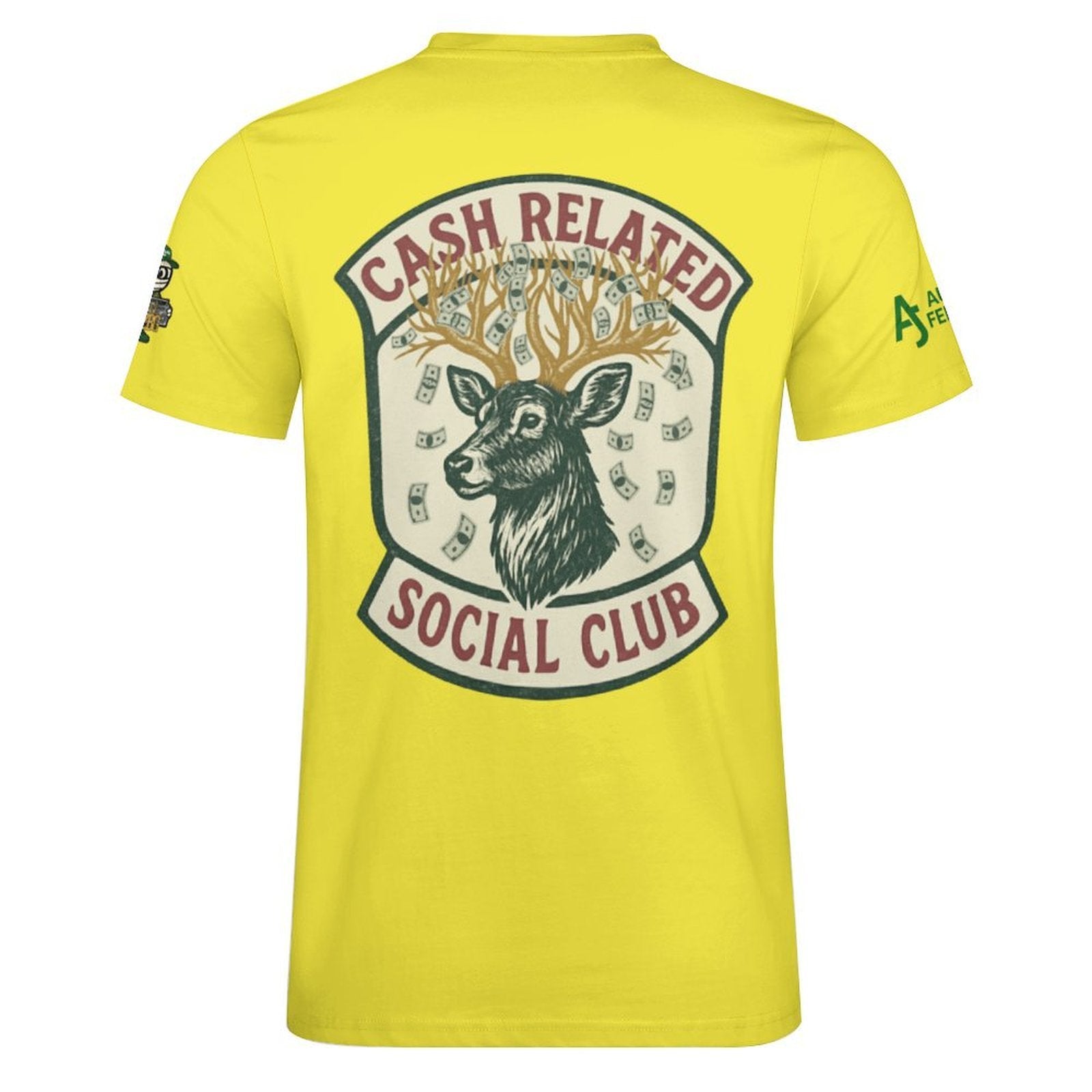 Social Club Cash related Cotton T-Shirt Yellow