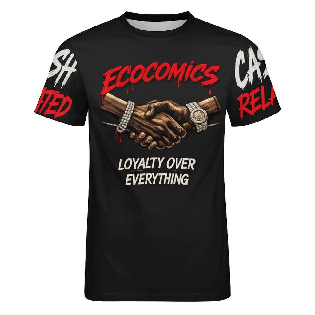 Ecocomics Cash Related Cotton T-Shirt Black