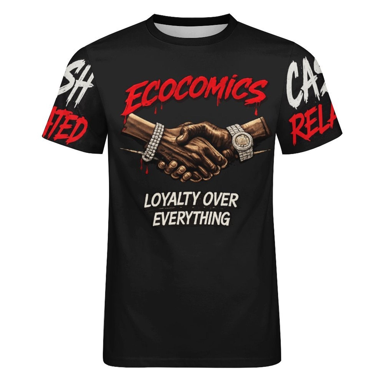 Ecocomics Cash Related Cotton T-Shirt Black