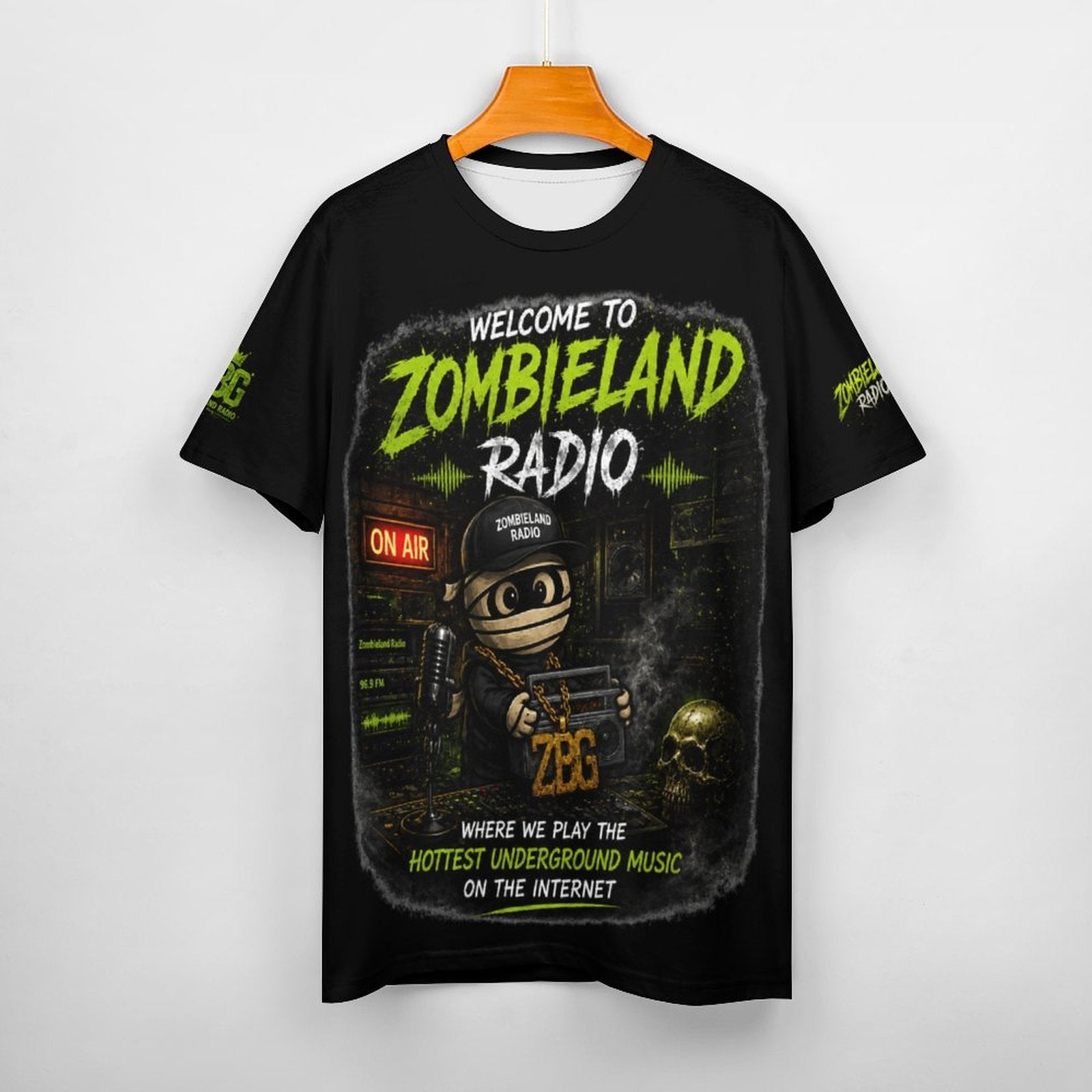 Welcome To Zombieland Radio Cotton T-Shirt Black